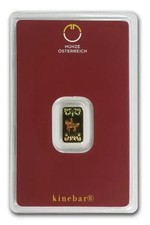 Lingotto Gold Bar Oro Puro 1 gr Grammo ologramma ARGOR Austrian Mint Kinebar 24K