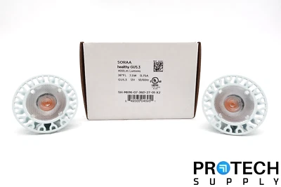 (2/Pk) Soraa Healthy GU5.3 / LED Bulb 400Lm 2700K 36°FL 7.5W NEW with WARRANTY - Image 1 of 4