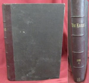 1916 ANTIQUE GERMAN ART NOUVEAU SECESSION HARDCOVER BOOK - DIE KUNST VERY RARE - Picture 1 of 13