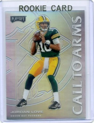 Jordan Love 2020 Panini Playoff Call to Arms Silver Prizm Rookie Card CA-20 - Image 1 of 4