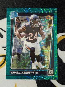 Khalil Herbert 2021 Donruss Optic Football Green Velocity Rated Rookie Bears - Bild 1 von 2