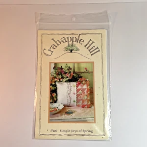 Crab-apple Hill Simple Joys of Spring Quilt Pillow Embroidery Pattern #216 2004 - Picture 1 of 3