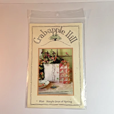 Crab-apple Hill Simple Joys of Spring Quilt Pillow Embroidery Pattern #216 2004 - Image 1 of 3