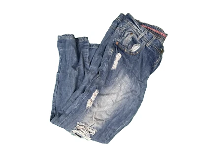 Yours Women’s Distressed Blue Jeans UK 16 Relaxed Fit Mid Rise Boyfriend Denim - Image 1 of 4