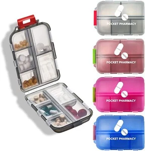 Pill Daily Box Portable Organizer Case Medicine Travel Storage Dispenser Case uk - Afbeelding 1 van 10