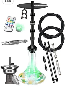 ROSENFELD Shisha 2 Hoses Set - 85 cm Large(hose) Complete Set with Accessories. - Picture 1 of 7