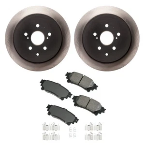 ADVICS Rear Rotors Akebono ProACT Ceramic Disc Brake Pad Kit For Toyota Sienna - Picture 1 of 1