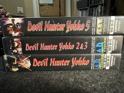 Vintage Devil Hunter Yohko - VHS - Vol 1 2 3 & 5 - A.D Vision ENG Subtitled 1990 - Image 1 of 4