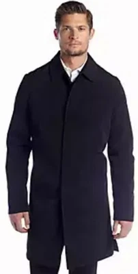Calvin Klein Park Mens Mid-Length Raincoat Trenchcoat Black 46 XLong New w/Tags! - Image 1 of 4