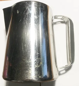 Vintage Pan Am Large Stainless Steel Water Pitcher - Picture 1 of 5