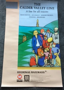 Original BR Regionalbahnen THE CALDER VALLEY LINE Poster 1990er GMPTE METRO - Bild 1 von 24