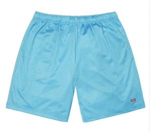 Supreme Small Box Baggy Mesh Short Cyan Medium Size Cyan 100% Authentic - Bild 1 von 3