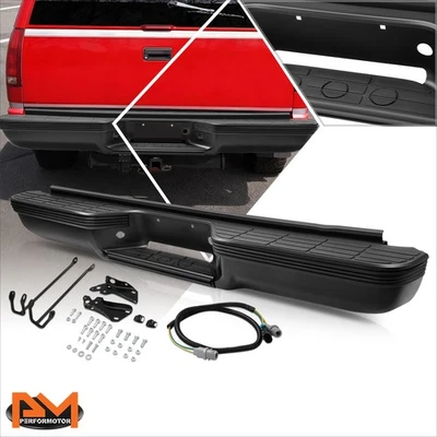 For 92-99 Chevrolet GMC C/K 1500 2500 Suburban Steel Rear Step Pad Bumper Black - Image 1 of 4