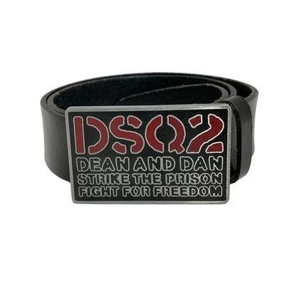 Auténtico DSQUARED2 - Cinturón de cuero negro Foto 1 de 4