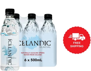 Isländisches Gletscher natürliches alkalisches Quellenwasser, 500 ml/16,9 flüssige Unzen (6er Pack) - Bild 1 von 8