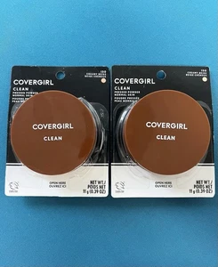 Covergirl Clean Pressed Powder 150 CREAMY BEIGE Original TALC Formula - 2Pack - Picture 1 of 9