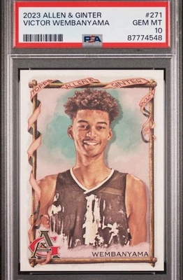 2023 VICTOR WEMBANYAMA ROOKIE PSA 10 Allen & Ginter #271 RARE Rookie Card🔥 - Image 1 of 2