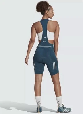 NWT adidas Women’s LARGE PARLEY BIB Cycling Shorts Bodysuit Reflective HM3159 - Image 1 of 4