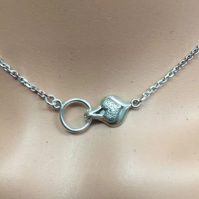 Gargantilla corazón cristal original anillo tórico 925 corazón esterlina broche magnético collar Foto 1 de 4