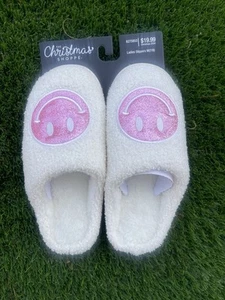 Zapatillas.. Mujer’s The Christmas Shoppe Smiley Face Talla M 7/8 - Imagen 1 de 5