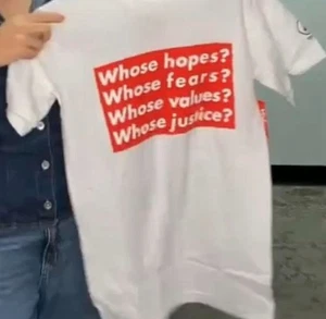 Volcom x Barbara Kruger Whose Hopes Graphic Tee XS White NWT  Performa17 Collab - Picture 1 of 1