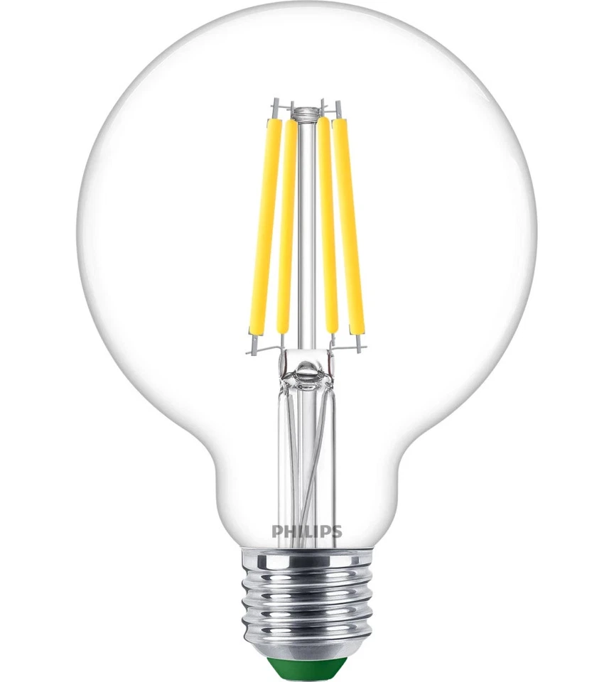 LAMPADINA A LED PHILIPS "GLOBO" TRASPARENTE LUCE NATURALE 60W 2700K, E27 - Immagine 1 di 2