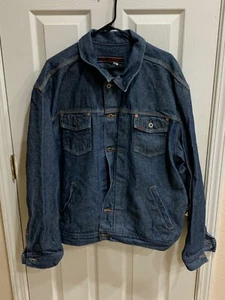 Men's Guess Denim USA Blue Jean Jacket Button Up Front Big & Tall Size 3XL XXXL - Picture 1 of 4