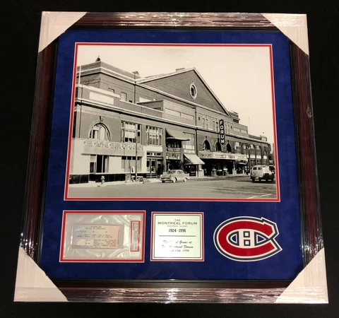MONTREAL FORUM FINAL GAME MARCH 11th 1996 TICKET PSA FRAMED PIECE Cover