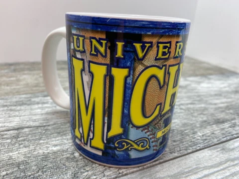 VTG University of Michigan Wolverines Football Ceramic Coffee Tea Mug Cup sports Cover