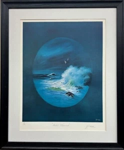 Gregg "Until Tomorrow" FRAMED Hand Signed & # Lithograph Wave Art Seascape NEW - Picture 1 of 5