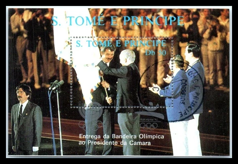 1992 SAO TOME And PRINCIPE Souvenir Sheet - Olympics, Barcelona K2 Cover