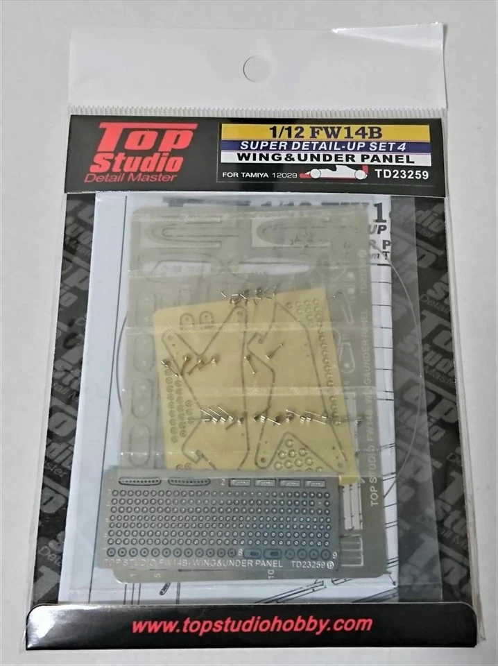 TD23259 FW14B Super Detail Up Set 4 wing under panel Tamiya Top Studio 1/12 - Image 1 of 4