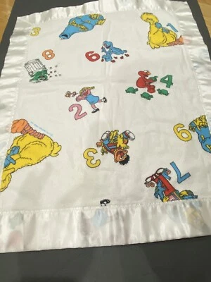 Manta de Seguridad Sesame Street Elmo Satin Lovey Minky Bebé Hecha a Mano Foto 1 de 4