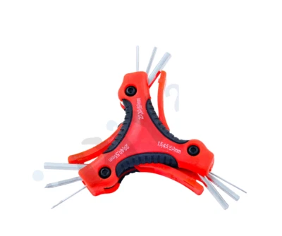 Rolson 9 Piece Folding Hex Allen Key Set Metric Triangle - Image 1 of 2