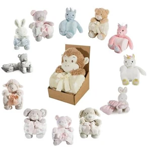 SET Plüschtier Baby Kuscheldecke Decke Kuscheltier Stofftier Schmusedecke 100x75 - Bild 1 von 25