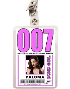 007 James Bond Mädchen Paloma Ausweis Abzeichen Cosplay Kostüm Namensschild Halloween