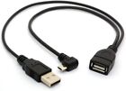 Micro USB to USB2.0 Female Host OTG Cable with USB Power Enhancer Hub Y Splitter