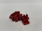 2555 Lego Parts~(4) Tile, Modified 1 X 1 W Clip 2555 Dark Red