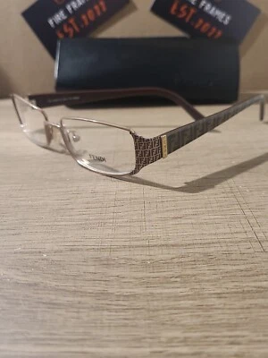 Monturas para gafas Fendi F743 664 marrón rectangular borde completo 52-17-135 Foto 1 de 4