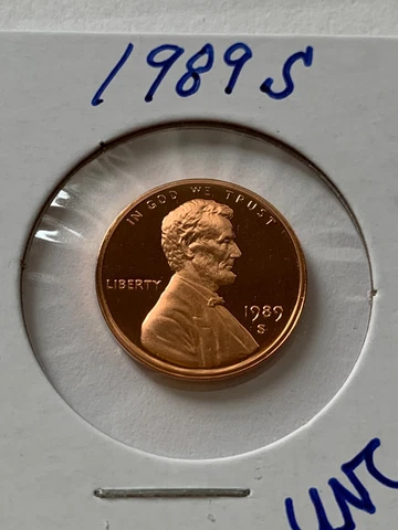 1989 S LINCOLN CENT GEM PROOF from 1989 PROOF Set Cover