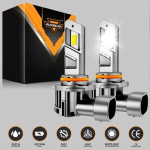 AUXBEAM 70W 1:1 Size 9012 LED Headlight Bulbs Hi/Lo Beam 6500K Super Bright Kit - Picture 1 of 12