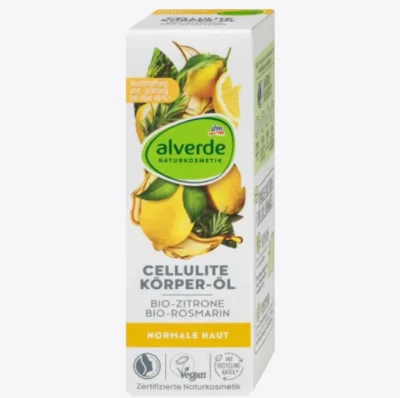 VEGAN ANTI-CELLULITE OIL 带有机柠檬、迷迭香、荷巴、杏仁油 — 第 1/3 张图片