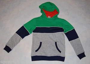 Boys Sweatshirt HOODIE Gray NAVY BLUE Green M 8-10 L 12-14 Pouch Pocket - Picture 1 of 1