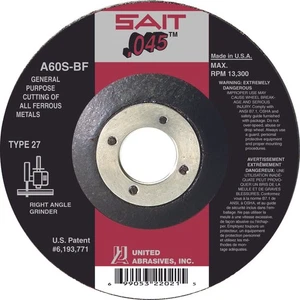 United Abrasives 22047-50 PACKUNG - Allzweck-Trennscheibe 6 Zoll x 0,045 Zoll x 7/8 Zoll - Bild 1 von 1