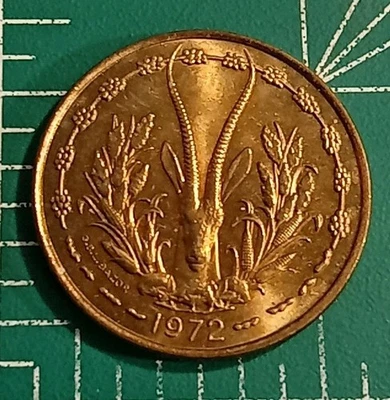 West African STATES   25 Francs  1972  KM# 5 - Image 1 of 4