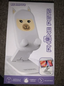 BE HAPPY Phone Pets Llama Desktop PHONE STAND Adjustable Foldable animal - Photo 1 sur 5
