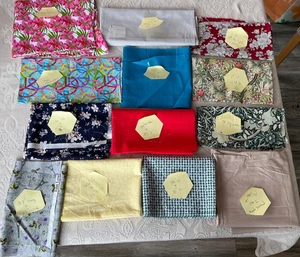 Job Lot of Cotton/ Cotton Mix eFabric Remnants various Sizes & Colours - Picture 1 of 14
