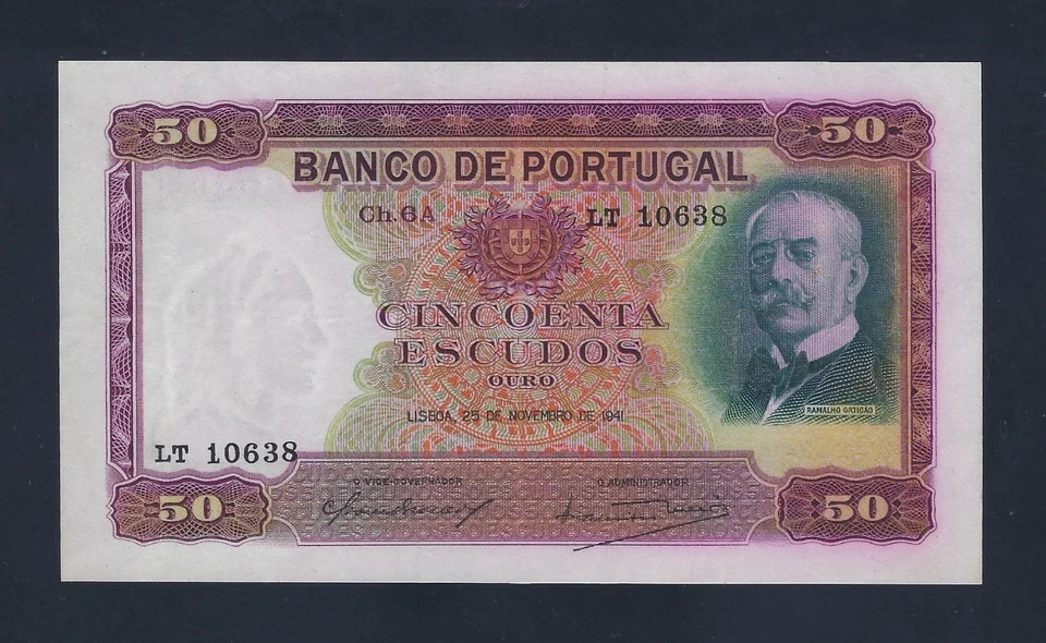 PORTUGAL  50 Escudos 1941 P-154 XF+++ - Image 1 of 2