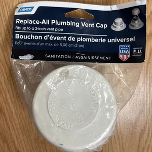 RV/Camper/Trailer - Replace-All Replacement Plumbing Roof Vent Cap, White - Picture 1 of 3