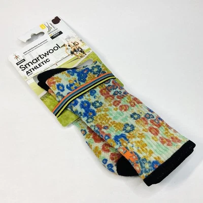 Calcetines Atléticos Smartwool Grandes Estampado Floral Lana Merino Crew Unisex Nuevos con Etiquetas Foto 1 de 4